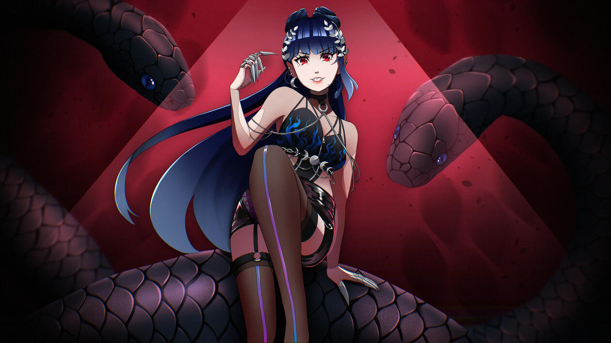 Tisiphone Erinyes, 'K/DA - Villain' song cover art, by: @Maguri_Ann