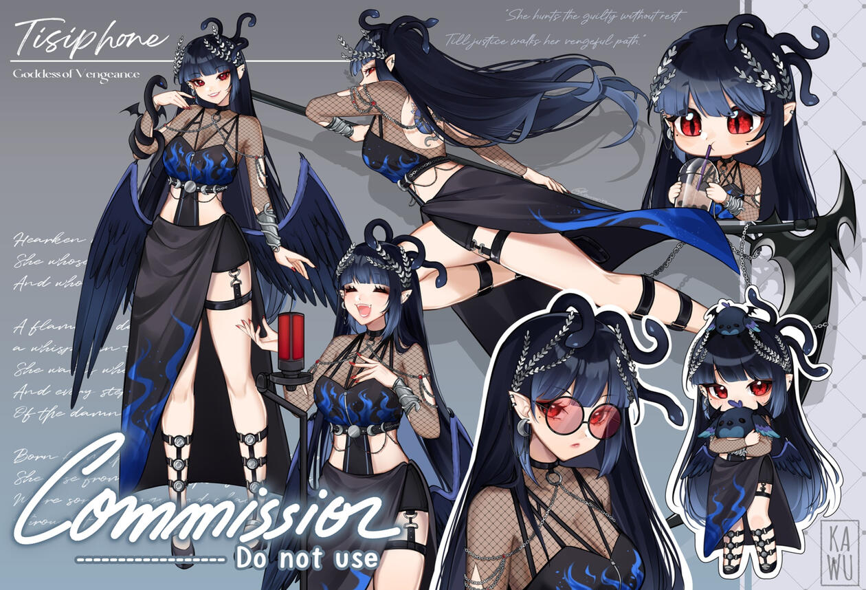 Tisiphone Erinyes, Sketch Page, by: @Kawurin