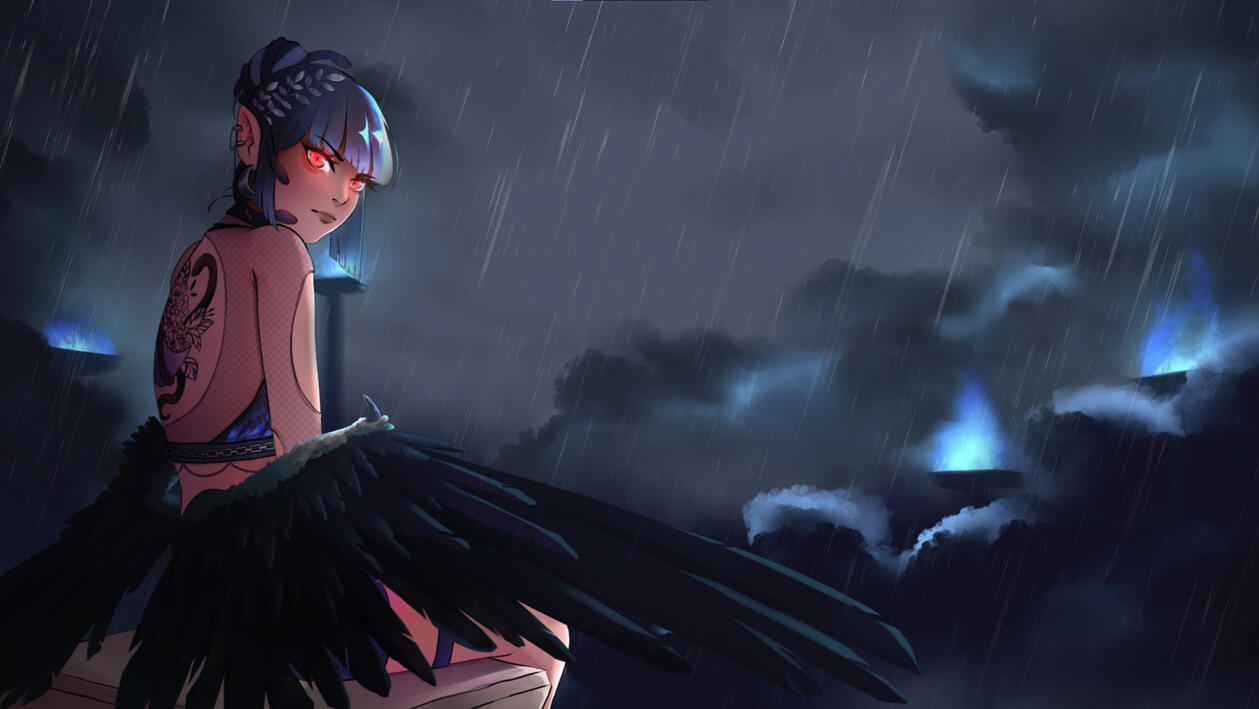 Tisiphone Erinyes, 'Bibi - Vengeance' song cover art, by: @Maguri_Ann