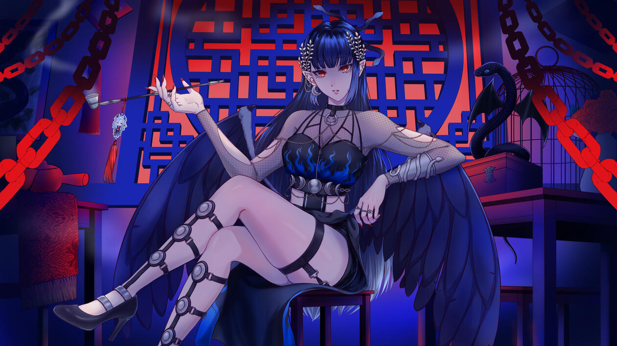 Tisiphone Erinyes, 'Wotaku - Shanti' song cover art, by: @hje16